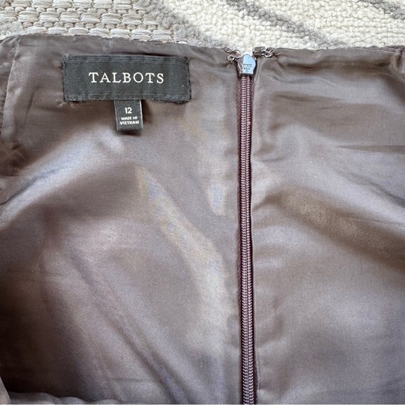 Talbots Women’s‎ Wool Houndstooth Pencil Skirt Size 12 Brown/Tan - Picture 3 of 8